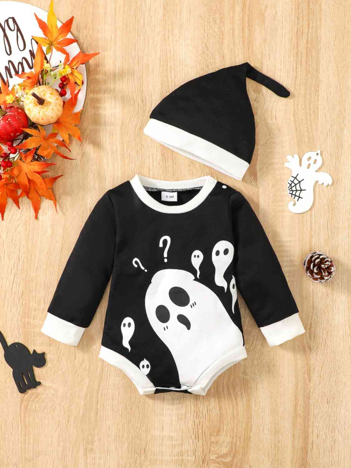 Ghost Graphic Long Sleeve Bodysuit